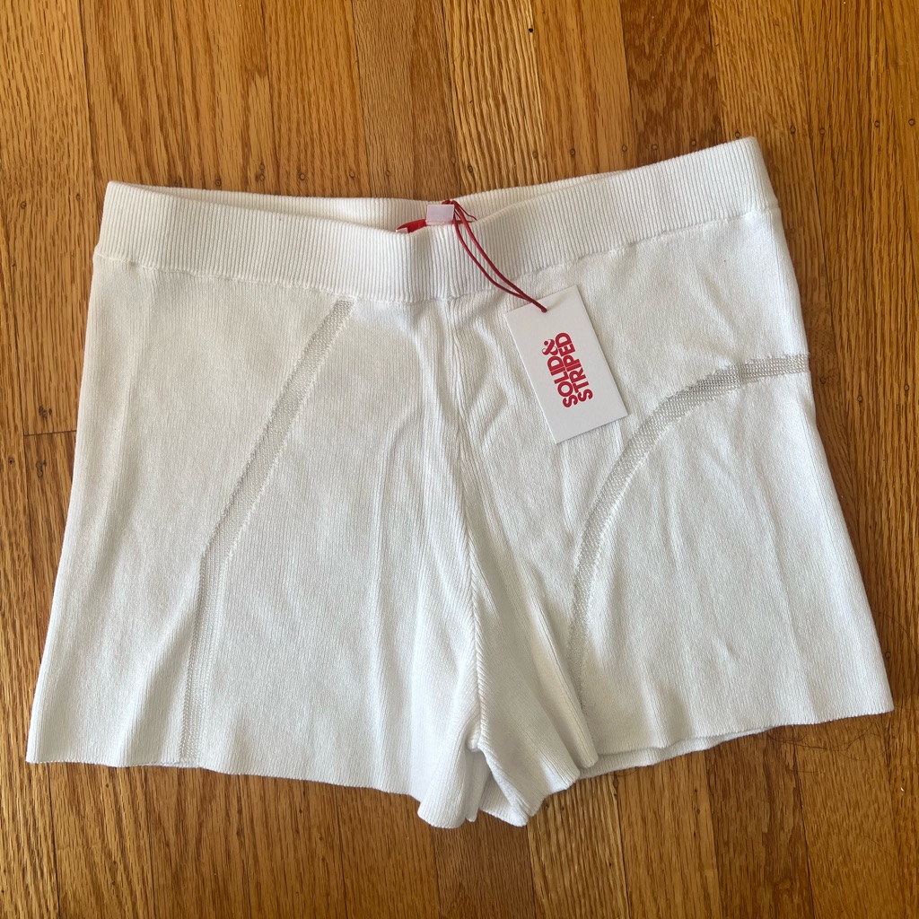 Solid & Stripes White Shorts